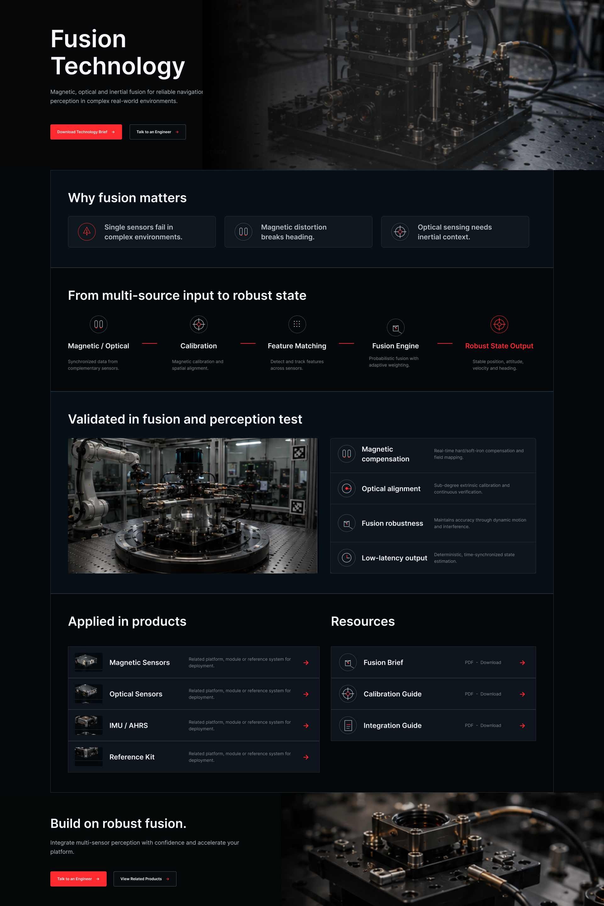 Fusion Technology detailed technology UI